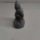 Solar Garden Statue  Hand-Painted Resin Squirrel on Pinecone with Glowing LED Acorn  Charming Yard, Patio & Balcony Decor  Gift for Mom, Grandma & Garden Lovers