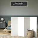 4 ft. Short White Temporary Cardboard Folding Screen - 4 Panels