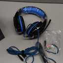 BENGOO G9000 Stereo Gaming Headset for PS4 PC Xbox One PS5 Controller, Noise Cancelling Over Ear Headphones with Mic, LED Light, 7.1 Surround Sound, Soft Memory Earmuffs for Nintendo Xbox Series X|S (Blue)