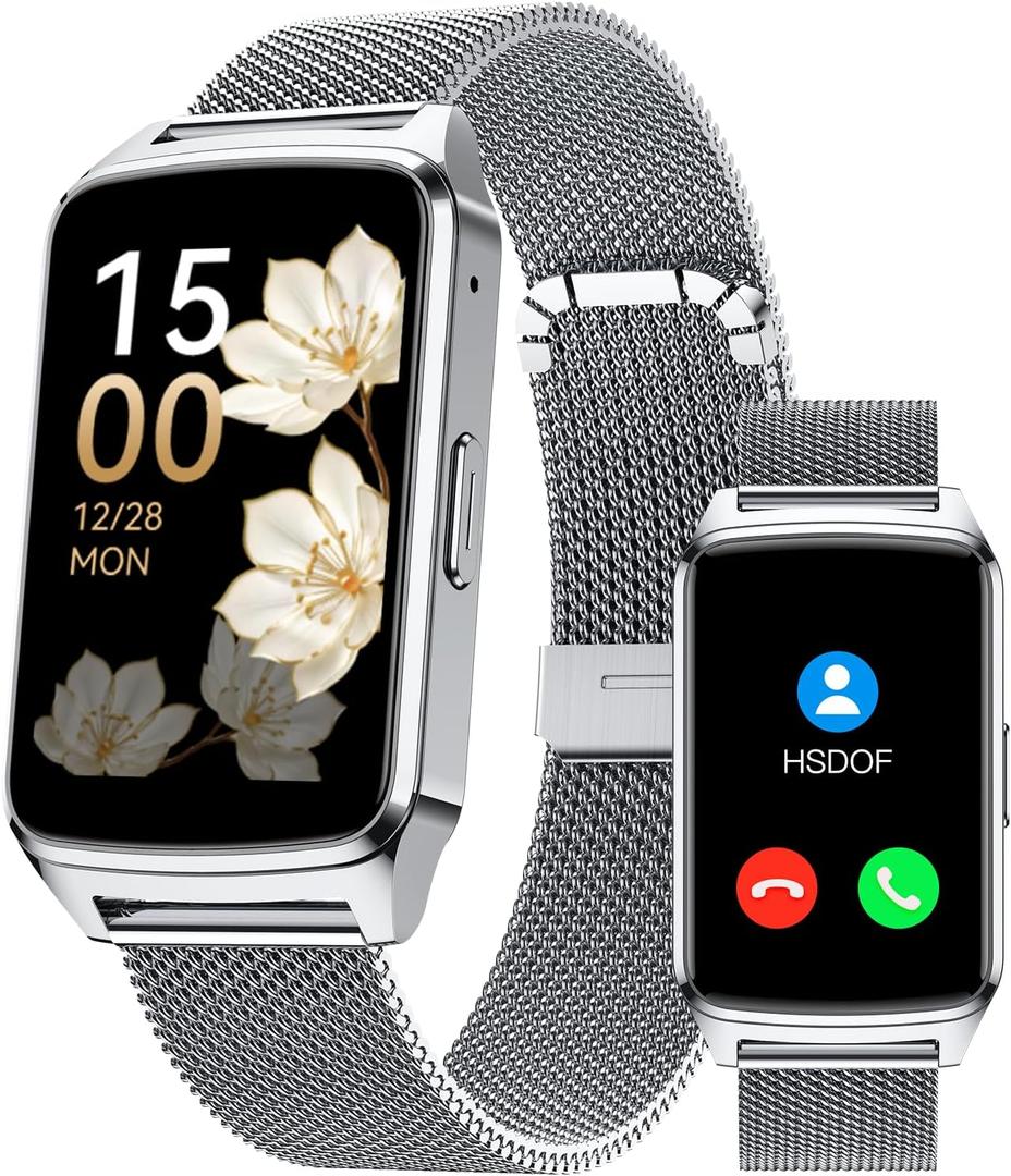 Smart Fitness Watch for Women, Activity Tracker, Calorie Step Counter Pedometer IP68 Waterproof for Android and iPhone (Silver, 1.57)