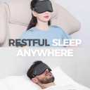 MZOO Luxury Sleep Mask for Back, Side Sleeper, Complete Light Blocking Sleeping Eye Mask Night Blindfold, 3D Zero Pressure & Spacious for Lash Extensions, Breathable Soft Eye Cover Flight Nap Travel