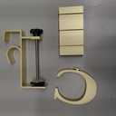 Monogrammed Christmas Stocking Holder with Initials,2 in 1 Fireplace Stocking and Garland Hanger for Mantle,2 Hooks Letter Gold Stocking Holder for Xmas Fireplace (Letter-G)