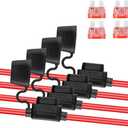 Beaiguna 3PCS 10 Gauge Inline Fuse Holder with 12V 40 AMP, Professional ATC Standard Car Automotive Marine Waterproof in Line Blade Fuse Holder