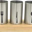 4PC Flatware Caddy Holder Stainless Steel Small