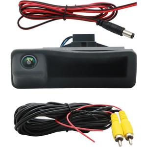NLQR 170 Degree Parking Backup Camera, Fit for BMW 3 5 Series X1 X5 X6 E90 E91 E92 E93 E39 E60 E61 E53 E71 2008-2013, Rear View Camera Car Trunk Handle Backup Camera