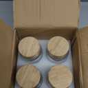 Freshmage 4 Pack Glass Water Bottles with Lids, 16 oz Reusable Wide Mouth Glass Juice Bottles with Bamboo Caps for Juicing, Smoothies, Water, Beverage Storage, 100% Leak Proof, BPA-Free, Borosilicate