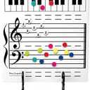 Dry Erase Music Staff White Boards, Magnetic Dry Erase Board Note Reading Borad for Music Lessons Piano Teaching Music Gift, Double Sided Music Staff Whiteboard for Kids Students