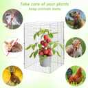 Geosar 40 Pcs/10 Packs Chicken Wire Plant Protectors 11.7 x 19.5 Inch Mesh Plant Protection Cage from Animals with U Shaped Garden Stakes and Nylon Tie for Outdoor Garden Flowers Vegetables