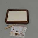 4x6 Picture Frame with Mat to 3.5x5, Natural Dark Walnut Wooden Handcrafted Frame Rounded Corner with Real Glass, Vertical or Horizontal Display for Photo Wall & Tabletop