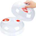 Microwave Cover for Food, Large Microwave Plate Cover Guard Lid with Steam Vents Keeps Microwave Oven Clean, 11.5 Inch BPA Free & Dishwasher Safe-2PCS red (red-2pcs)