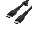 Belkin - BOOST↑CHARGE Braided USB-C 2.0, Fast Charging Cable 100W for iPhone, iPad, MacBook, Samsung, Nintendo Switch 2 & More - Black