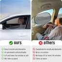 ZATOOTO Car Window Shade for Rear Side Window 2Pack, Magnetic Car Curtains Breathable Window Sunshade for UV Rays Protection, Baby Window Shade for Universal Fit