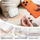 3 x for Airpods Pro 3 Case Clear, Soft TPU Transparent Anti-Yellowing for Apple AirPods Pro 3rd Generation (2025) Case Cover for Men & Women with Keychain, Military-Grade Shockproof, Clear+Stone