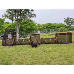6 in 1 Pet Cat and Dog Tunnel Tent Foldable Pet Tent Outdoor Pop Up Pet Playpen Cage Fences House (Styles 1)