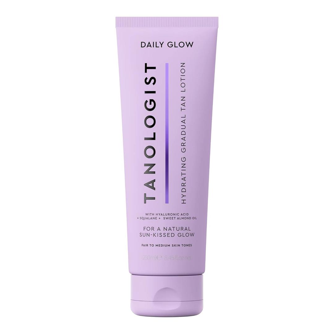 Tanologist Hydrating Daily Glow Body Lotion- Light/Medium, Gradual Tanning Lotion, No Fake Tan Smell, Streak-Free & Natural Looking Self Tanner, Moisturizing, Vegan, 8.45 fl. oz/250 ml Tube (Fair to Medium)