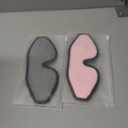 2 Pieces 3D Sleep Mask for Kids Memory Foam Contoured Eye Mask, Travel Sleep Eye Cover with Adjustable Strap, 3D Blindfolds(Pink and Grey)