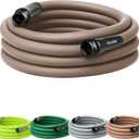 Flexzilla Colors Garden Hose 5/8 in. x 25 ft., Lightweight All-Weather Water Hose, Durable and Flexible, Leak-Free Connections, Brown Mulch