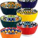 Vancasso 12 Oz Ceramic Small Soup Bowls Set of 6, 4.7 inch Soup Bowls, Colorful Bowls Set for Kitchen, Dishwasher & Microwave Safe- for Cereal, Soup, Oatmeal, Ice Cream, etc