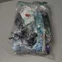 11 Pcs Old Lady Costume for Kids,100 Days of School Costume Girls,Granny Grandma Costumes Kids Accessories (5-7yr, Blue)