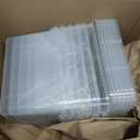 Clear Storage Latch Box 12 Quart, Plastic Organizing Box/Bin with Lid and Black Handles, 6-Pack