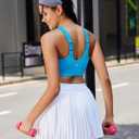 RUNNING GIRL Adjustable Straps High Impact Sports Bra for Women,High Support Workout Sports Bras with Sewn in Pads(XL) (Blue)