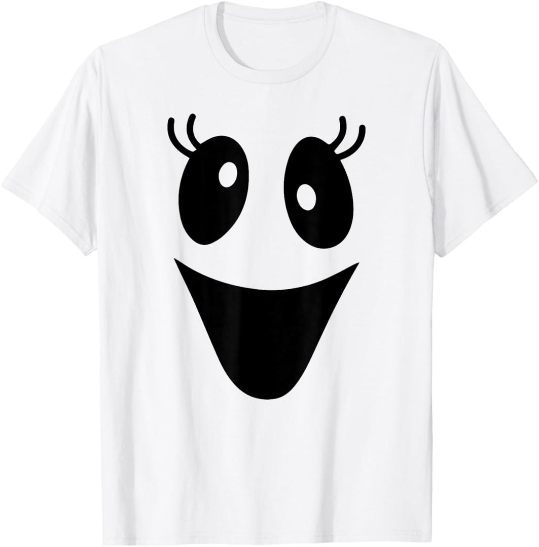 Cute Female Ghost Face Outfit for Halloween Costumes T-Shirt, L