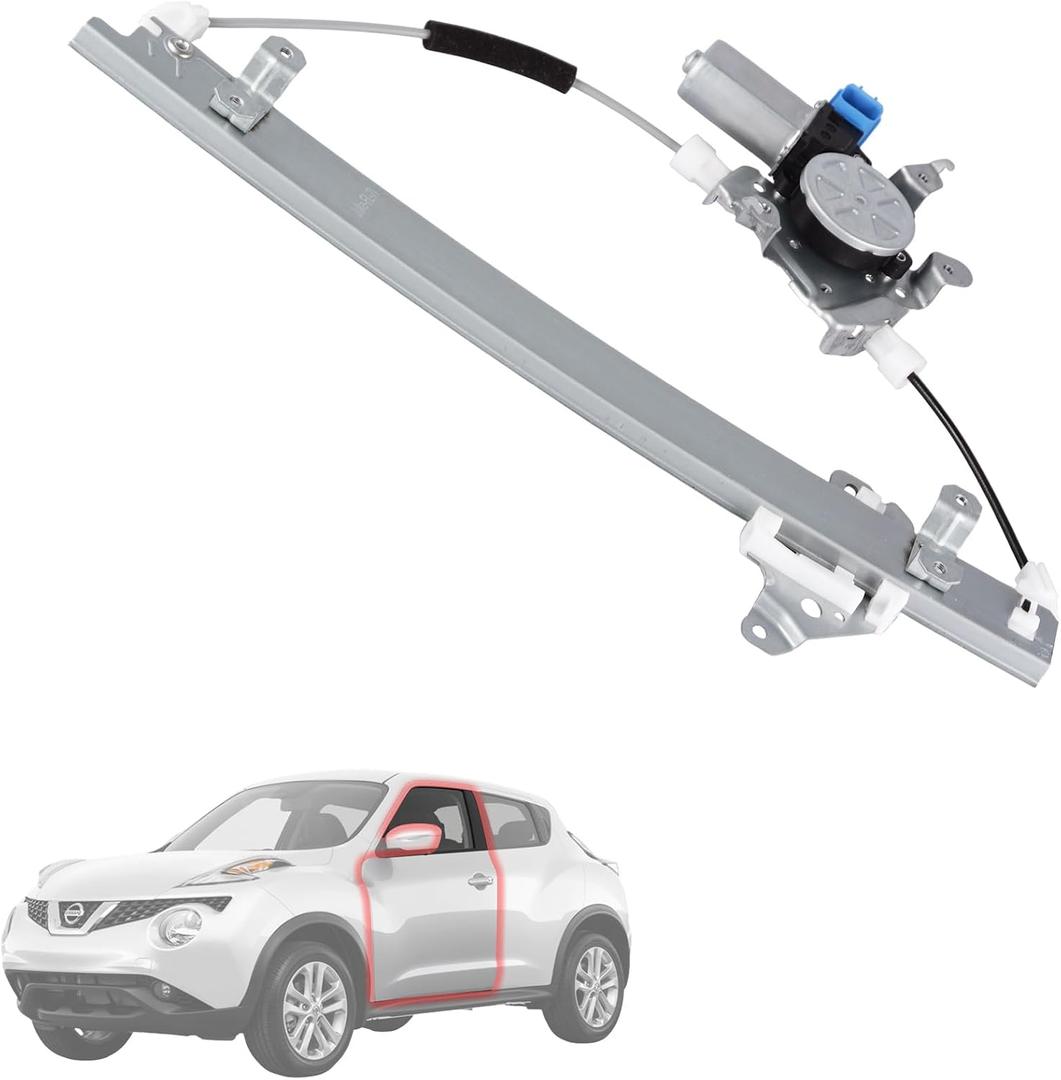 Front Left Driver Side 2 Pins Power Window Regulator with Motor Assembly Compatible for 2011-2017 Nissan Juke, Replacement 751-438