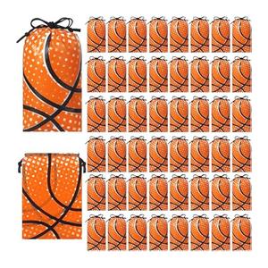 Lemosae 50 Pack Baseball Drawstring Gift Bags Bulk Baseball Treat Goodie Bags Plastic Sport Party Favor Bags for Sports Theme Birthday Baby Shower Party Package Supplies