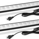 2 Pack 24W LED Shop Light, Plug in Garage Light with 6.5FT Cord and On/Off Switch, 6000K 5400LM Work Shop Lighting for Garage Workshop Warehouse Factory Yard