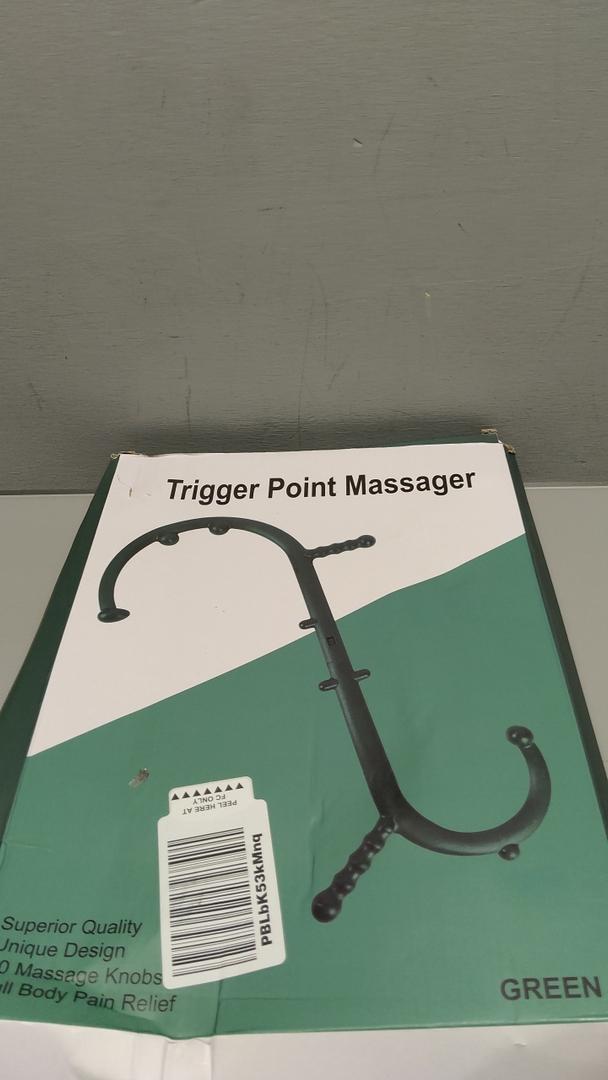 Shrdaepe Massage Trigger Point Cane, Body Deep Tissue, Handheld Back, Neck, Shoulder, Leg and Feet Massager Rod, Muscle Release Tool Self Massage Hook Cane Gifts for Women & Men, Green