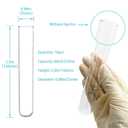 10pcs 60ml Glass Test Tubes, 25x150mm 3.3 Borosilicate Glass Test Tubes for Scientific Experiments, Party and Home Decorations, Candy Storage and Plant Propagation