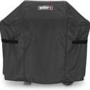 Weber Premium Outdoor Grill Cover, Water Resistant, Compatible with Small Spirit Series Gas Grills, Black