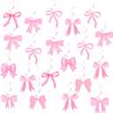 Jaciya Pink Bow Party Decorations Set of 20 - Pink Bow Garland for Birthdays, Weddings, Coquette Themes