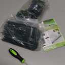 Bakulyor 50pcs Green Artificial Turf Stakes Staples + 50pcs Buffer Washer, 6 Inch 11 Gauge Landscape Staples, Galvanized Lawn Spikes, Heavy Duty Yard Ground Pin for Grass Weed Barrier Sod Fabric