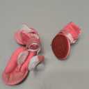 Pink Snow Boots for Puppies, Warm Dog Shoes, Anti Slip Fleece Boots for Dogs, Cute Waterproof Winter Cats Shoes Pink Size 5