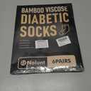 Nonlut Diabetic Socks for Men,6 Pairs Low Cut Neuropathy Mens Diabetic Socks 9-11/10-13(White+Black+Grey+Black+White+Light Blue-Medium)