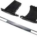 3Pcs Carbon Fiber Cup Holder Trim Driver & Passenger Side Retractable Set