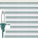 Riakrum 150 Pcs Christmas Replacement Mini Light Bulb 3 Volt 0.06 Watt Christmas Tree LED Light Bulbs Warm White Xmas Lights with Green Base for Party Holiday Indoor Outdoor Supplies