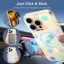 OOK Magnetic for iPhone 13 Pro Max Case [Compatible with Magsafe] Glitter Flowers Floral Design Plating Bling Clear Case Hard Back for iPhone 13 Pro Max Phone Case, Glitter Flower (6.7")