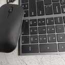 seenda Rechargeable Wireless Keyboard Mouse, Ultra Thin Low Profile Wireless Keyboard and Mouse with Number Pad, Quiet Portable Combo Compatible for Windows XP/7/8/10/11/11 Pro, Black and Grey
