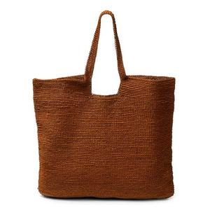Straw bag, Brown, Large