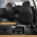 Pariitadin Leather Car Seat Covers Front Pair, Waterproof Faux Leather Seat Covers for Cars, Non-Slip Car Interior Covers Universal Fit for Most Cars Sedans Trucks SUVs, Black