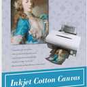 Koala 100% Printable Cotton Canvas Fabric Sheets for Inkjet Printer 8.5X11 Matte Thick 17mil 10 Sheets