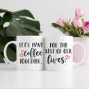 Christmas Gifts for Couples, Lets Have Coffee Together Forever Mug Set, Wedding Gift, Engagement Gift For Couple, His And Her Coffee Mug, Unique Anniversary Present On Birthday, Valentine Day For Wife