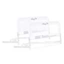Dream On Me Lightweight Mesh Security Adjustable Bed Rail Double Pack with Breathable Mesh Fabric in White, 2 Count (Pack of 1)