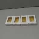 4 x Transparent Cigarette Case for King Size 85mm, Holds 20 Cigarettes,Stylish with Gold Powder Design (Yellow)