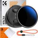 K&F CONCEPT 49mm Variable ND Camera Lens Filter ND2-ND400 (1-9 Stops) + Filter Cap + Cleaning Cloth 18 Multi-Layer Coatings Adjustable Neutral Density Ultra Slim Lens Filter (K-Series)