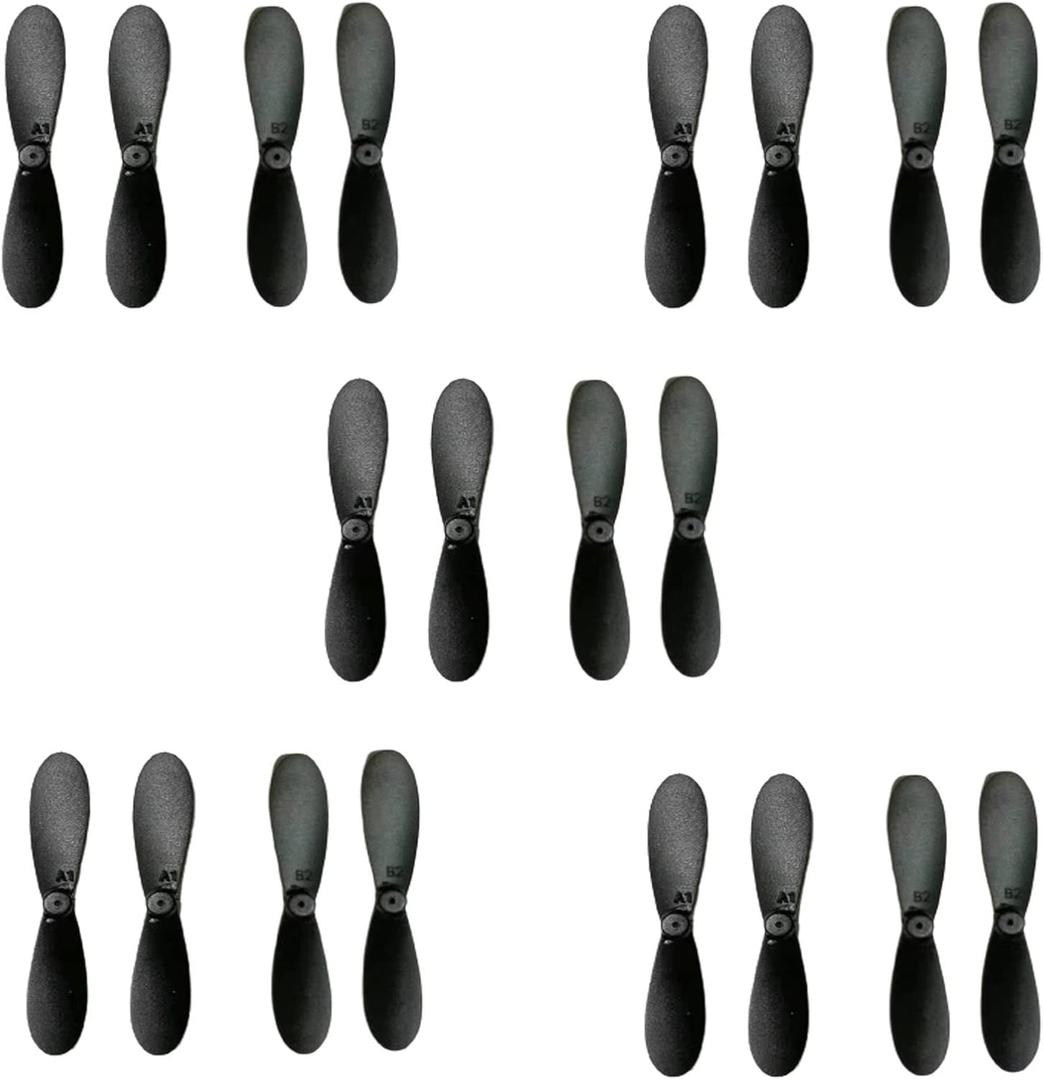 skrnrhrery Mini Propeller, Suitable for Small and Medium UAV quadcopters Nylon Propeller Center Shaft has 0.8 and 1.0mm, Blade Length is 46/42/37mm AB Positive and Negative Propeller (42 mmaxis0.8mm)