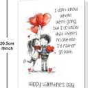 2 x Valentines Day Card, Valentines Day Cards Gifts for Him Her, Valentine's Day Card for Husband Boyfriend Wife Grilfriend (QQ-157)