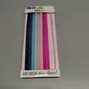 2 x Ello Impact 8 Pack Reusable Plastic Straws, Dishwasher Safe, BPA-Free with Cleaning Brush,Rosewater